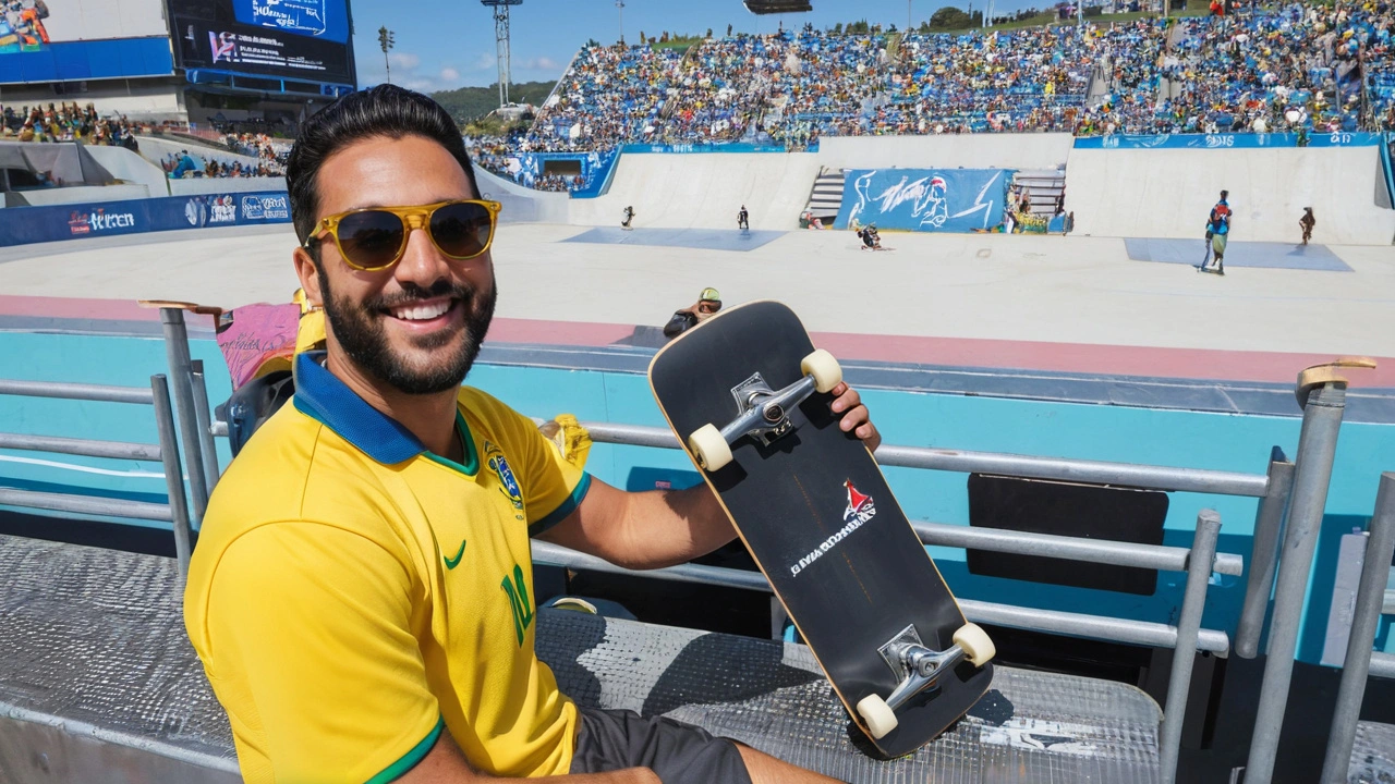 Pamela Rosa Brilha em Paris 2024 e Levanta o Público com Skate e Bandeira Brasileira